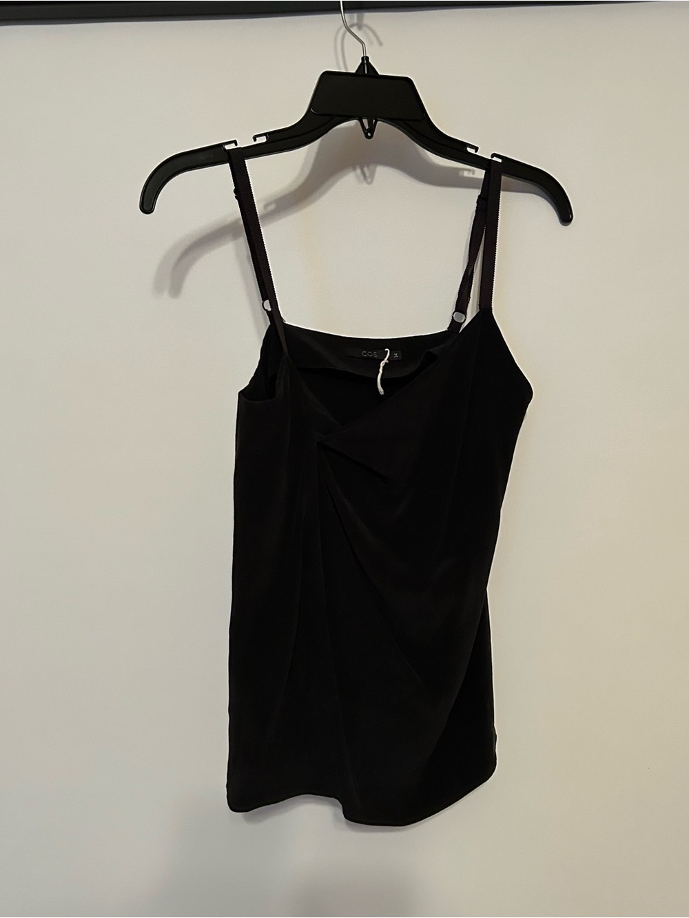 COS Black Minimal Slip Dress with Delicate Straps